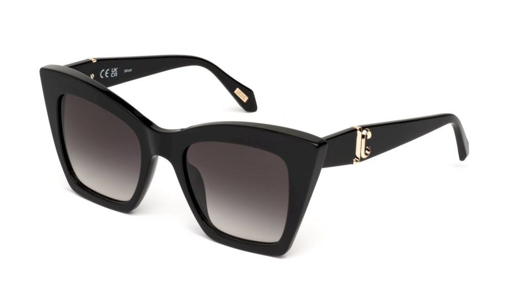 Sunglasses Just Cavalli SJC106 (0700) color nero lucido lenses smoke gradient