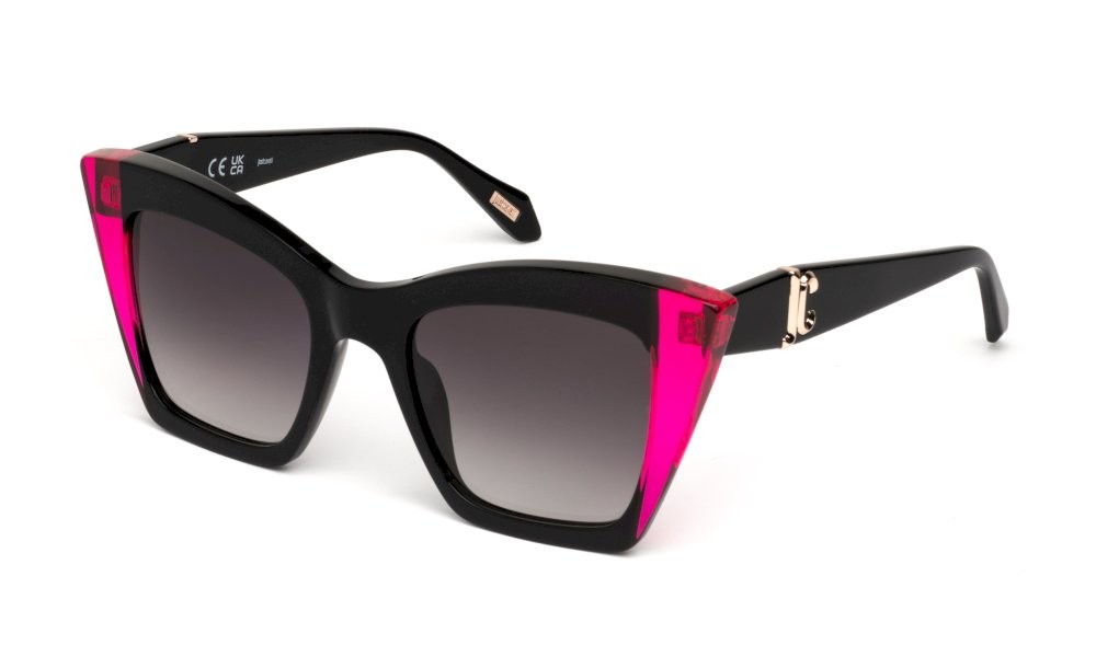 Sunglasses Just Cavalli SJC106V (700K) color nero lucido lenses smoke gradient