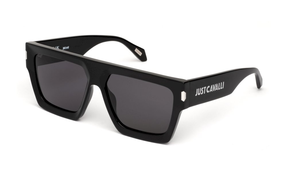 Sunglasses Just Cavalli SJC107 (0700) color nero lucido lenses smoke