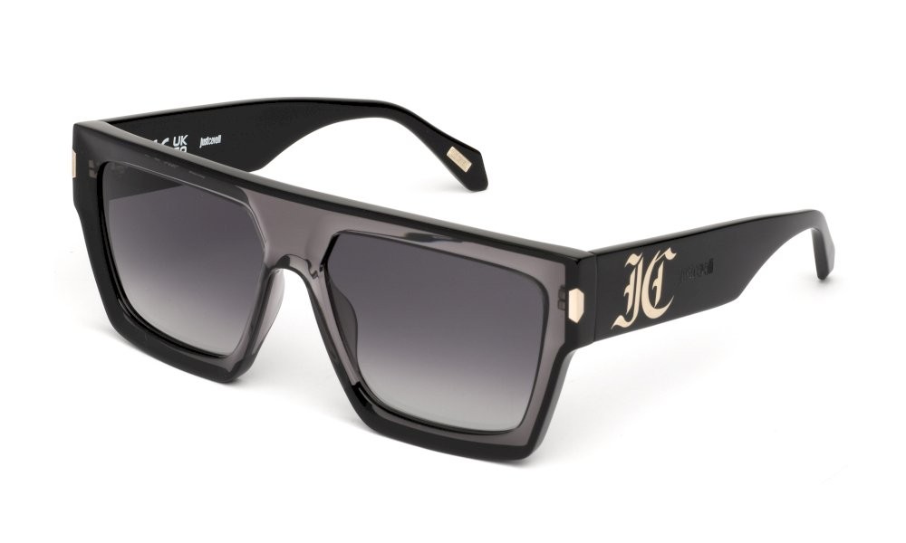 Sunglasses Just Cavalli SJC107V (04GT) color grigio lucido lenses smoke gradient
