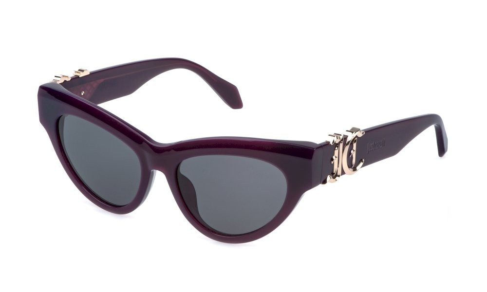 Sunglasses Just Cavalli SJC109 (06PJ) color viola opalino lucido lenses smoke