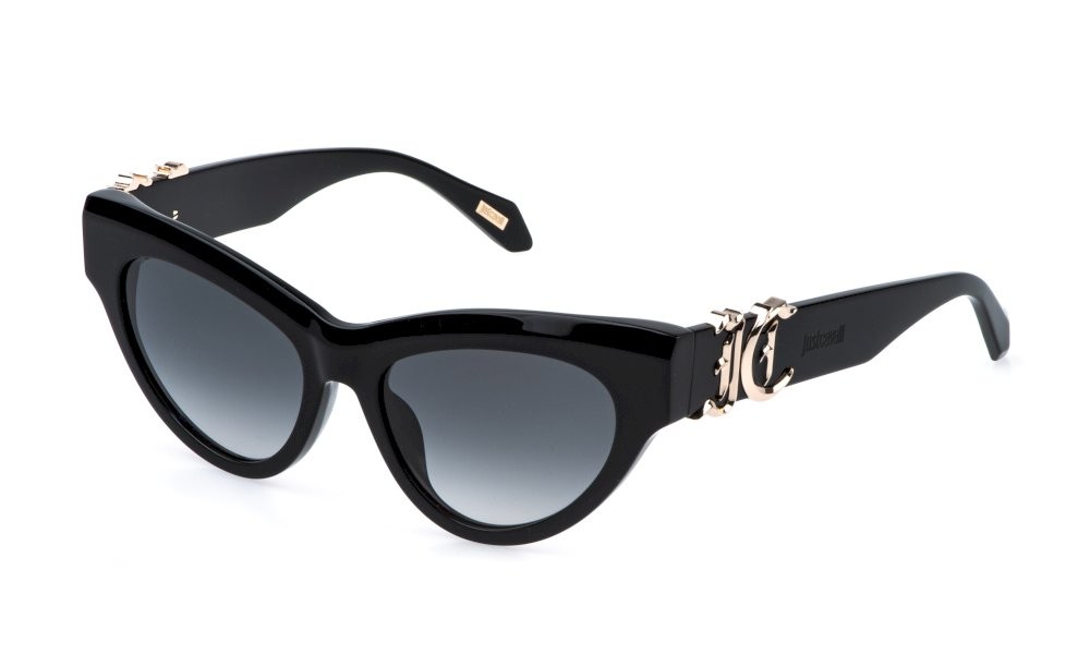 Sunglasses Just Cavalli SJC109 (0700) color nero lucido lenses smoke gradient