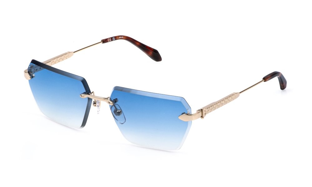Sunglasses Just Cavalli SJC110 (300Q) color oro rose' lucido totale lenses blue gradient blue