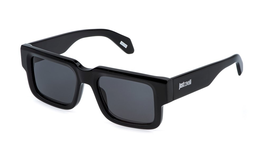Sunglasses Just Cavalli SJC141 (0700) color nero lucido lenses smoke