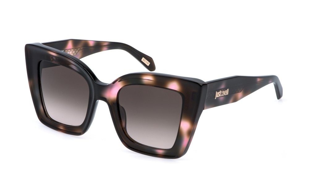 Sunglasses Just Cavalli SJC142 (01GQ) color avana marrone/rosa lenses brown gradient pink