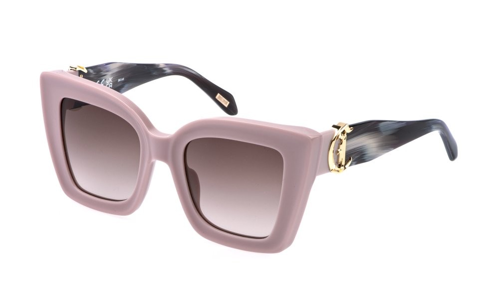 Sunglasses Just Cavalli SJC142V (0816) color rosa pastello pieno lucido lenses brown gradient