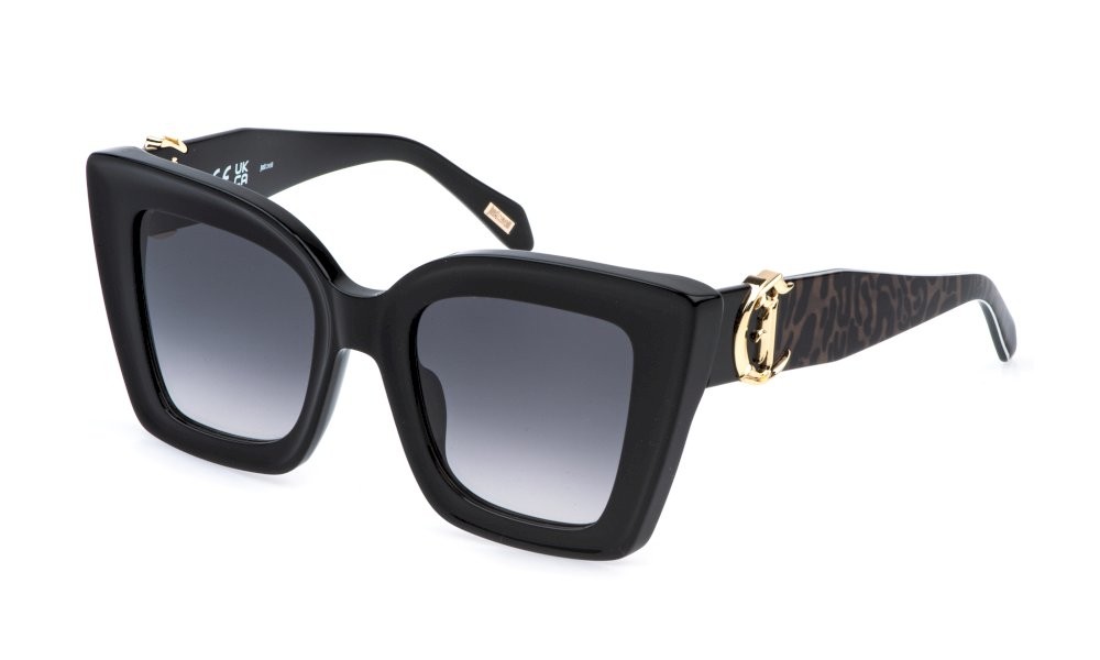 Sunglasses Just Cavalli SJC142V (700Y) color nero lucido lenses smoke gradient
