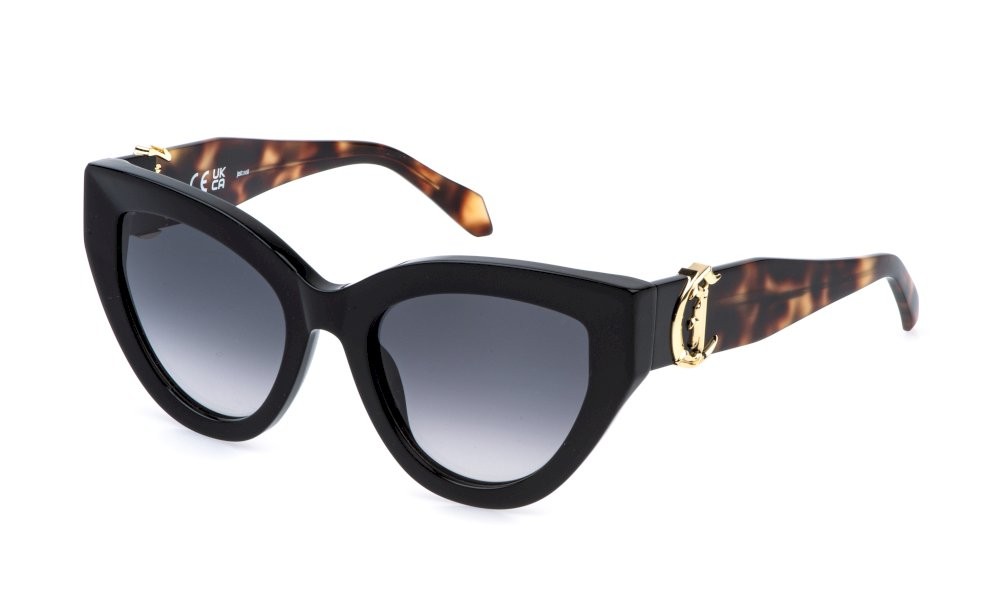 Sunglasses Just Cavalli SJC143V (700J) color nero lucido lenses smoke gradient