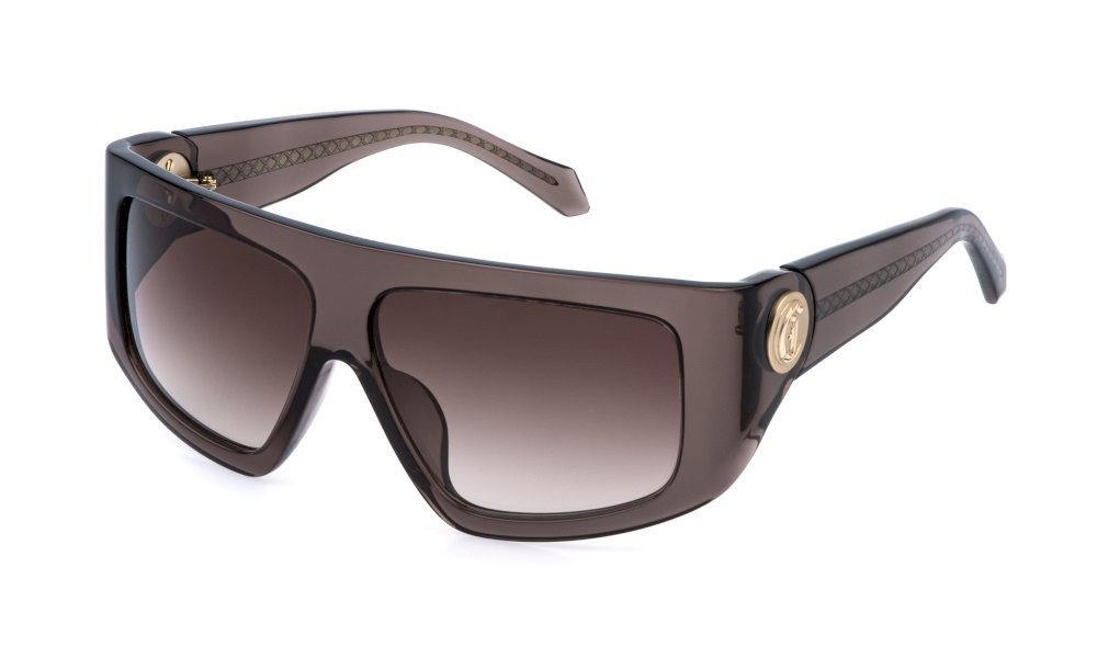 Sunglasses Just Cavalli SJC145 (07AY) color marrone trasparente lucido lenses brown gradient brown