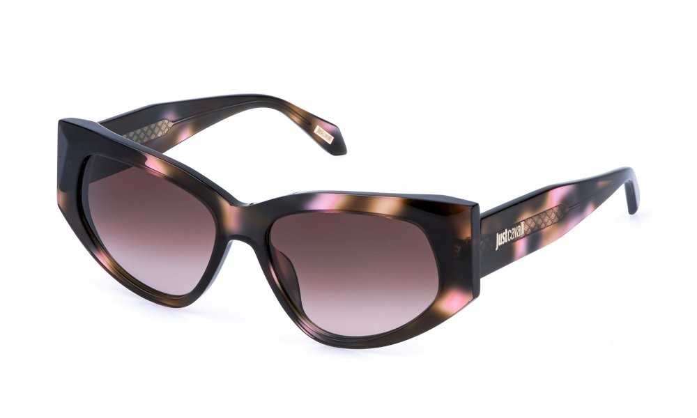 Sunglasses Just Cavalli SJC169 (01GQ) color avana marrone/rosa lenses brown gradient brown