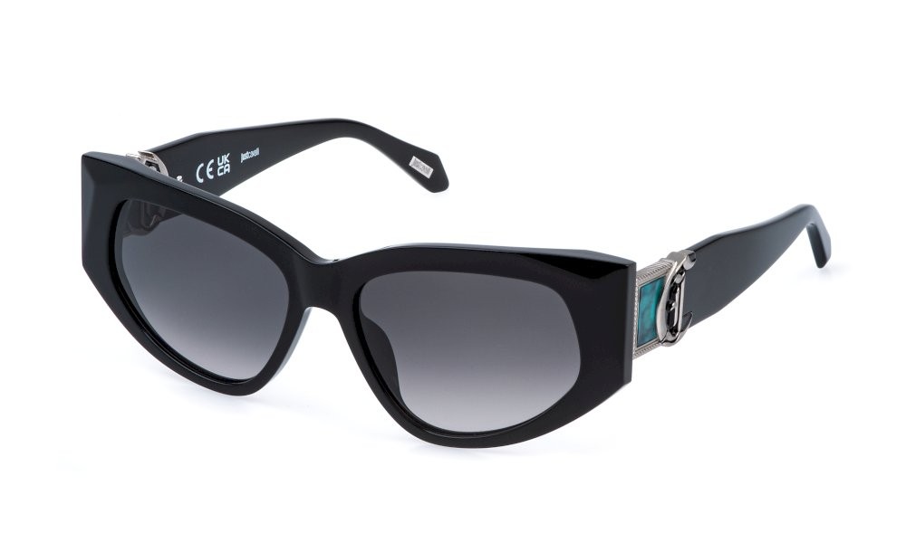 Sunglasses Just Cavalli SJC169V (700Y) color nero lucido lenses smoke gradient