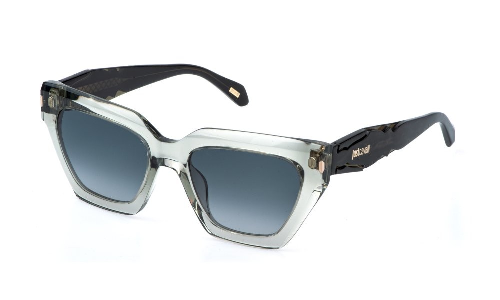 Sunglasses Just Cavalli SJC171 (09RM) color grigio/verde lucido lenses smoke gradient smoke