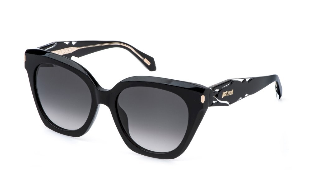 Sunglasses Just Cavalli SJC172 (0700) color nero lucido lenses smoke gradient