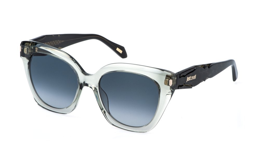 Sunglasses Just Cavalli SJC172 (09RM) color grigio/verde lucido lenses smoke gradient smoke