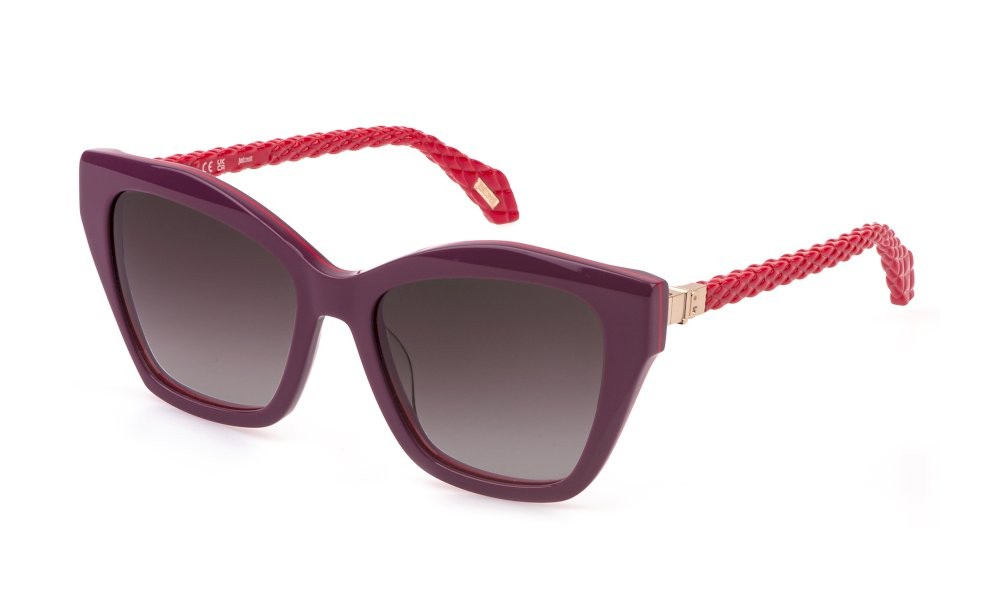 Sunglasses Just Cavalli SJC175 (0AHG) color ciclamino+fuxia lucido lenses smoke gradient smoke