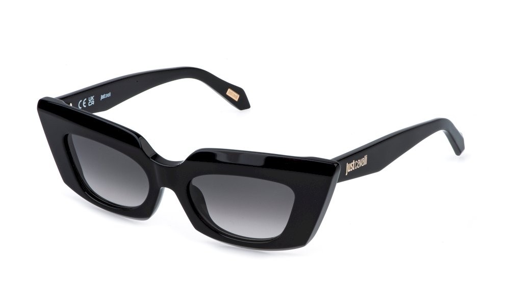 Sunglasses Just Cavalli SJC176 (0700) color nero lucido lenses smoke gradient