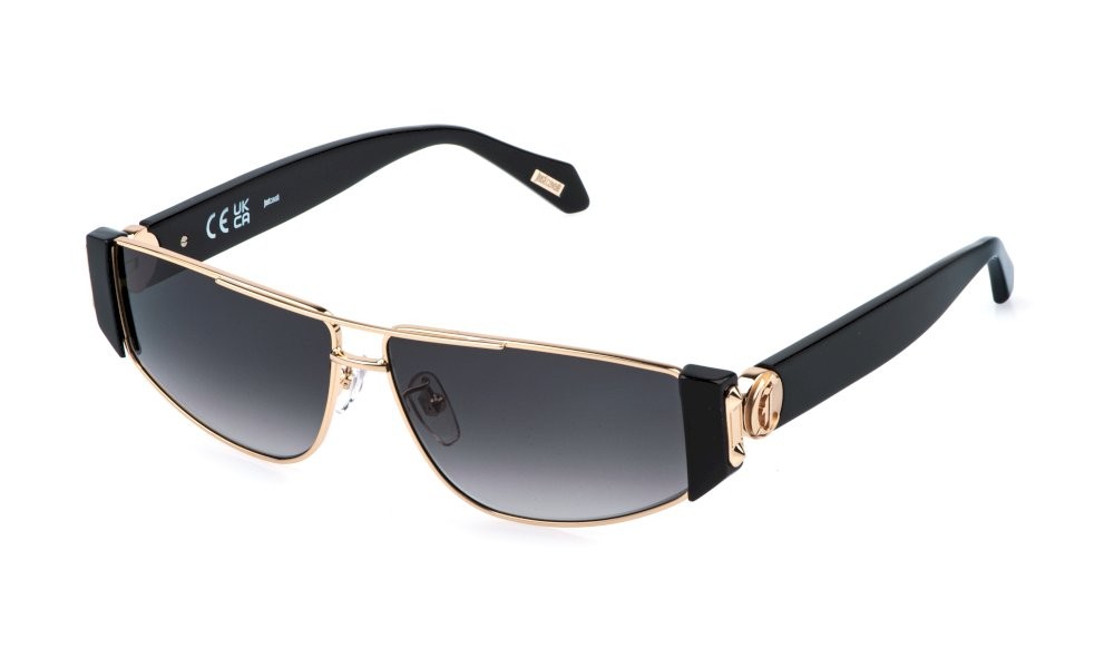 Sunglasses Just Cavalli SJC179 (0300) color oro rose' lucido lenses smoke gradient