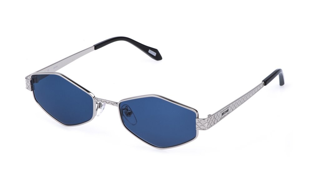 Sunglasses Just Cavalli SJC180 (0579) color palladio lucido lenses blue