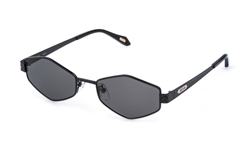 Sunglasses Just Cavalli SJC180 (08FH) color nero lucido c/parti oro rose'lucido lenses smoke