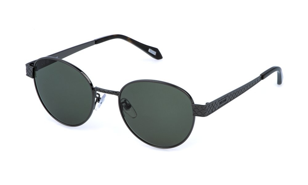 Sunglasses Just Cavalli SJC181 (0568) color bachelite lucida totale lenses green