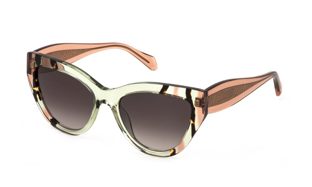 Sunglasses Just Cavalli SJC193V (0M40) color verde trasparente lucido lenses green gradient green