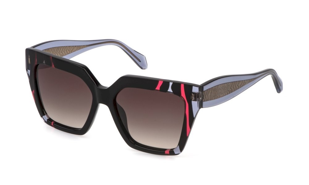 Sunglasses Just Cavalli SJC194V (700Y) color nero lucido lenses brown gradient