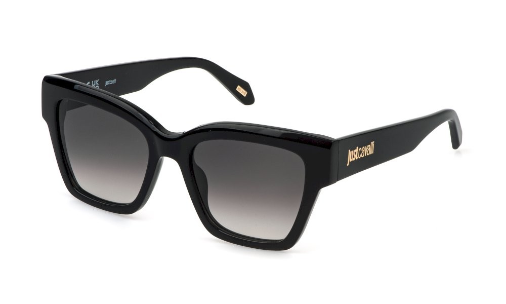 Sunglasses Just Cavalli SJC197 (0700) color nero lucido lenses smoke gradient