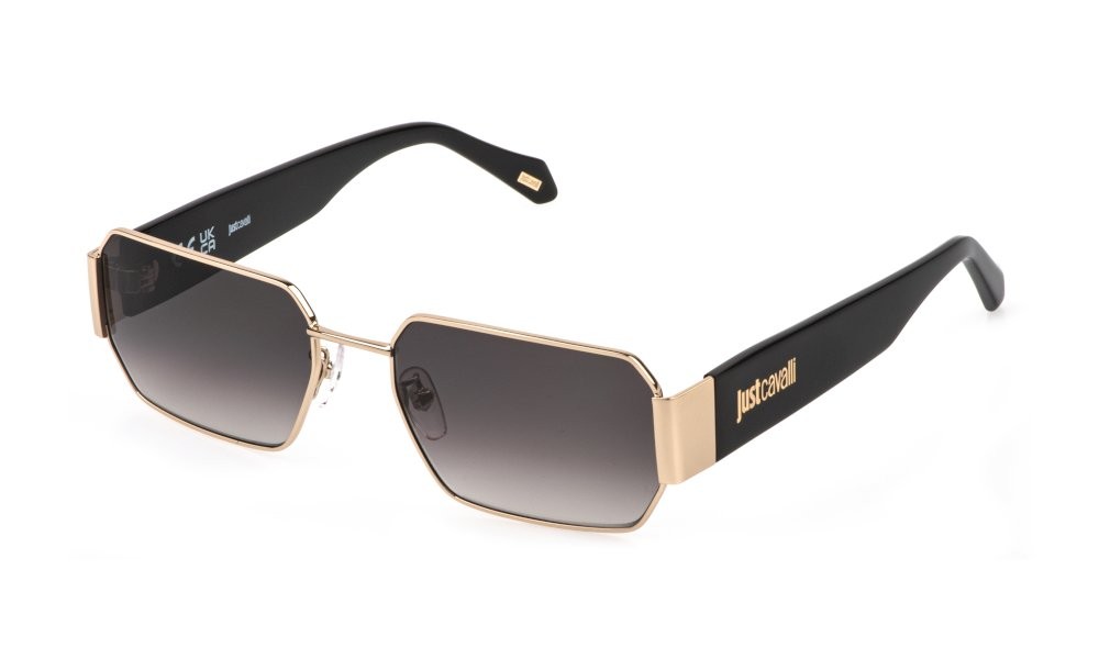 Sunglasses Just Cavalli SJC199 (0300) color oro rose' lucido lenses smoke gradient