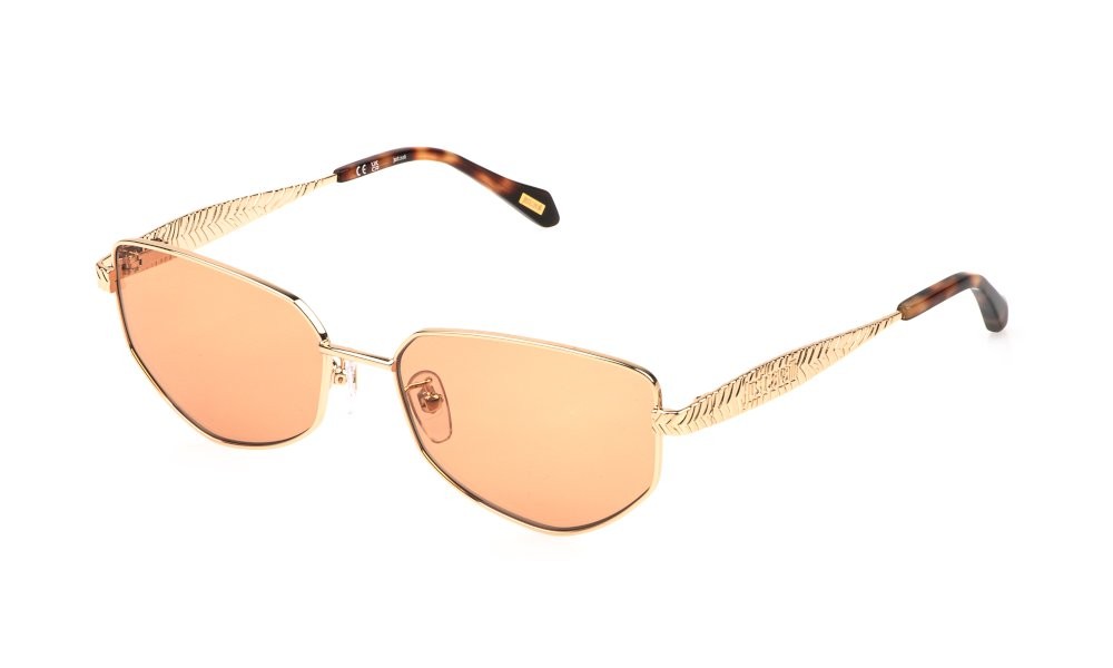 Sunglasses Just Cavalli SJC200 (300Y) color oro rose' lucido lenses orange
