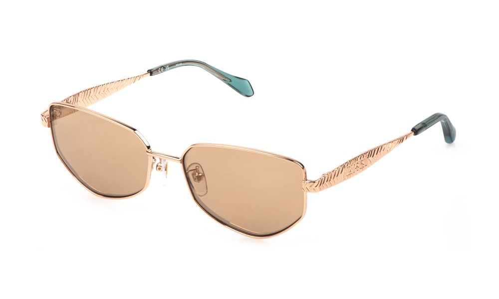 Sunglasses Just Cavalli SJC200 (8FCG) color oro ramato lucido lenses camel