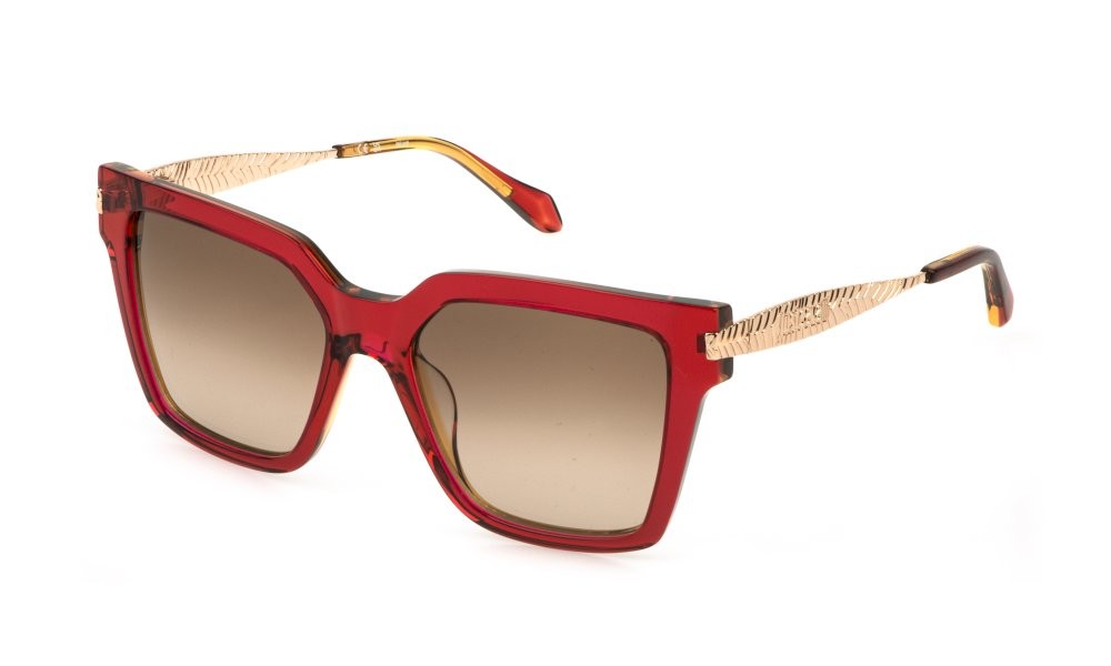 Sunglasses Just Cavalli SJC201 (0TAD) color multilayer ciclamino lenses brown gradient camel