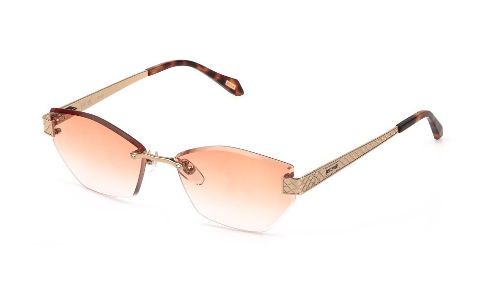 Sunglasses Just Cavalli SJC202 (300Y) color oro rose' lucido lenses orange gradient