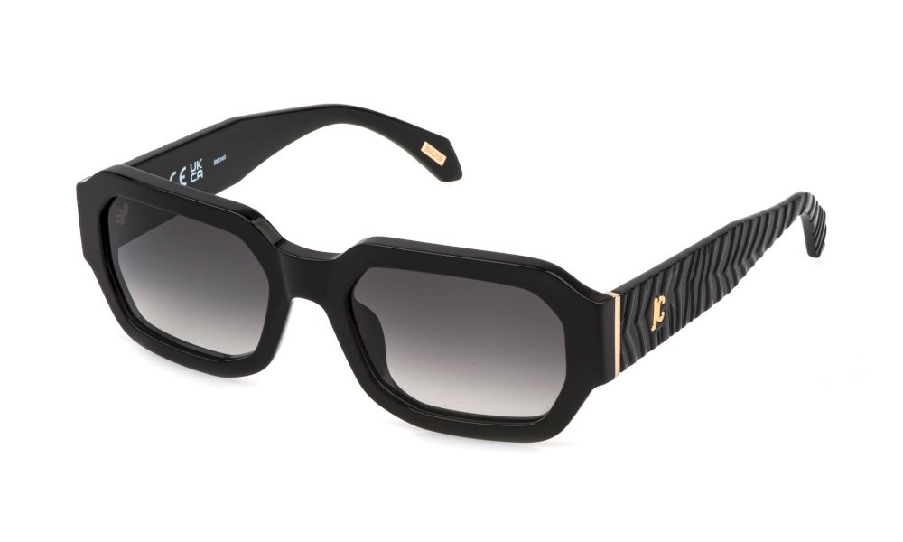 Sunglasses Just Cavalli SJC203 (0700) color nero lucido lenses smoke gradient