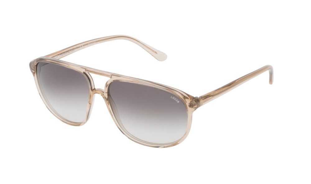 Occhiali da sole Lozza Zilo sport SL1827L (7T1L) colore beige chiaro trasparente lucido lenti smoke gradient 