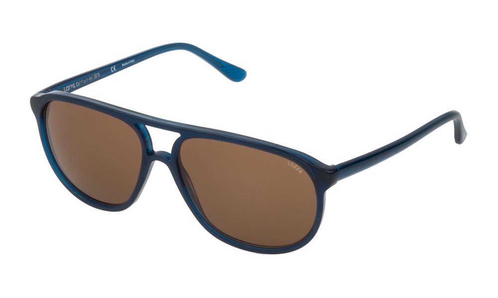 Occhiali da sole Lozza Zilo sport SL1827L (T31M) colore blu trasparente opaco lenti brown