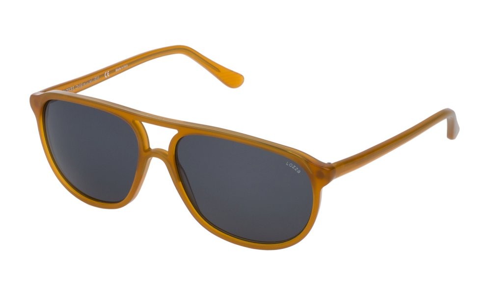 Occhiali da sole Lozza Zilo sport SL1827L (V72M) colore cognac trasparente opaco lenti smoke