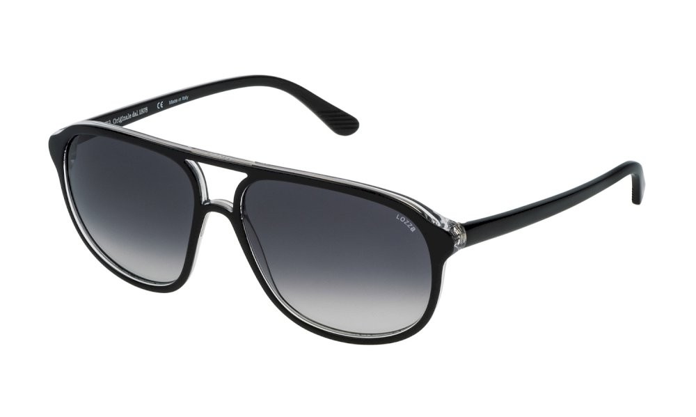 Occhiali da sole Lozza Zilo sport SL1827L (Z32L) colore top nero-cristallo lenti smoke gradient 
