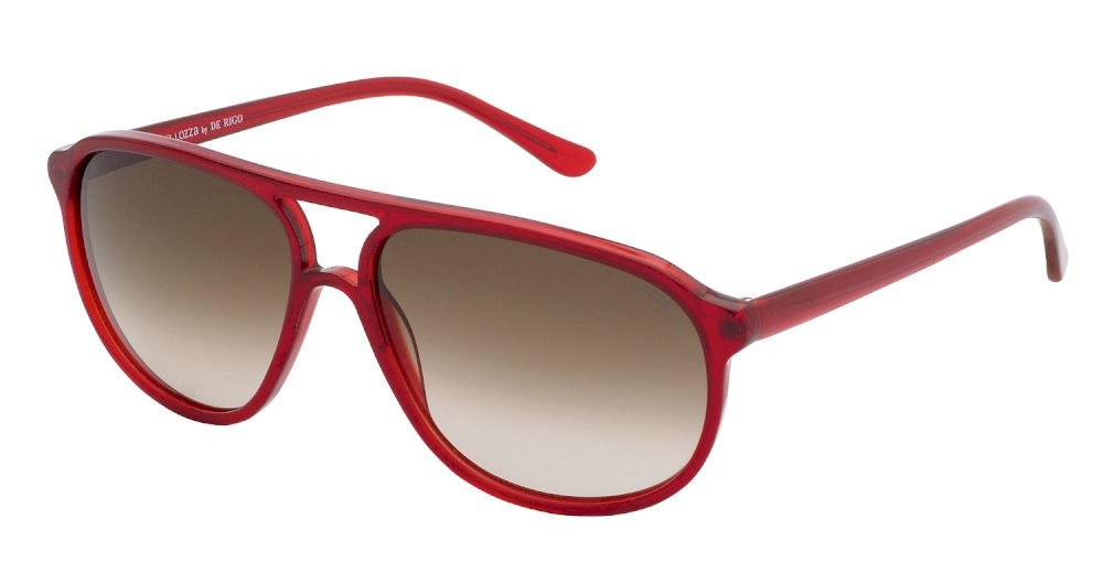 Occhiali da sole Lozza Zilo sport SL1827M (0718) colore rosso lucido lenti brown gradient