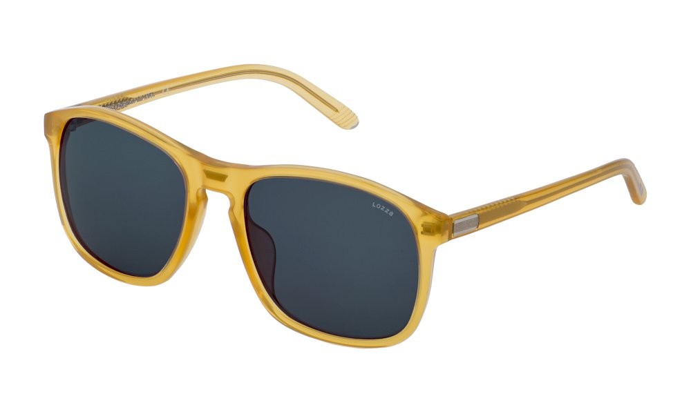 Occhiali da sole Lozza SL1845Z (01AG) colore miele opalino lucido lenti blue