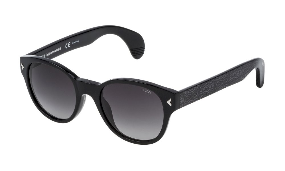 Occhiali da sole Lozza Macho SL1913L (0BLK) colore nero super black lenti smoke gradient