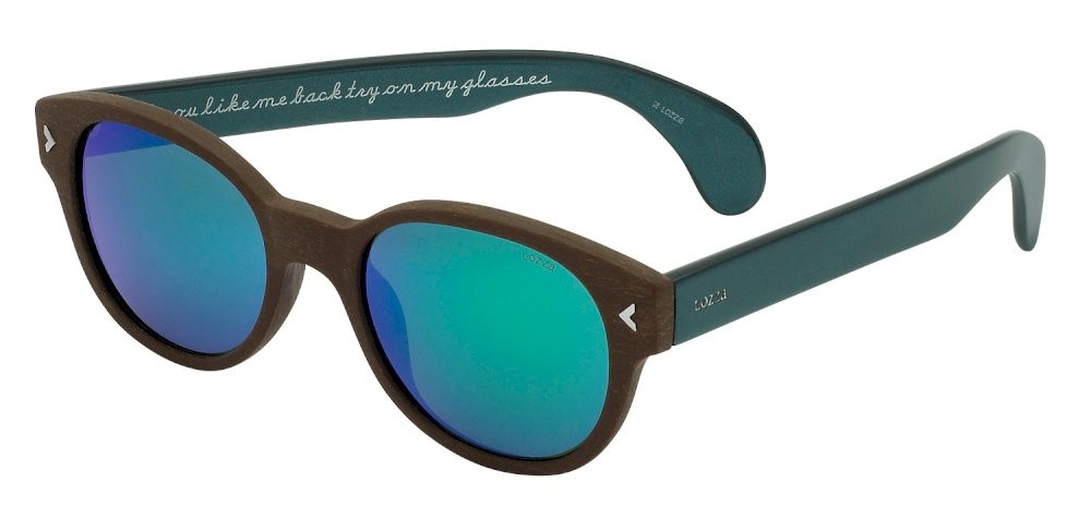Occhiali da sole Lozza Macho SL1913M (AMPV) colore sh.brown - metalizzed green lenti smoke multilayer green