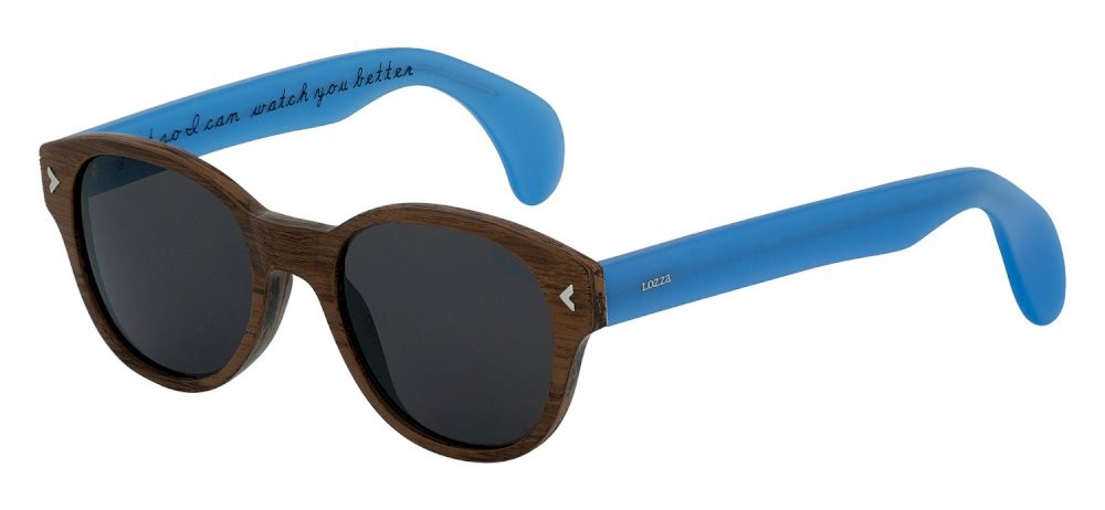 Occhiali da sole Lozza Macho SL1913M (ANCP) colore eff. legno noce chiaro lenti smoke 