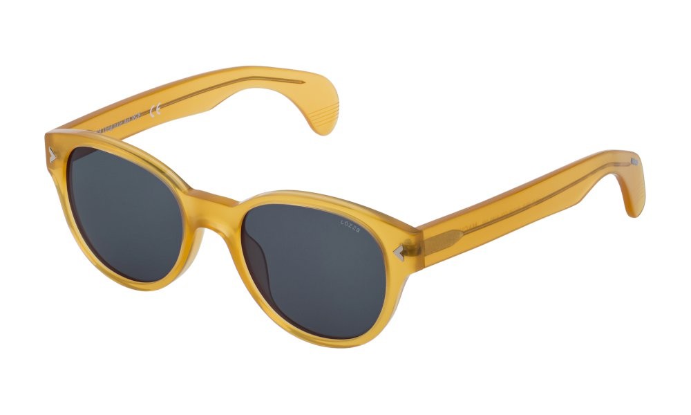 Occhiali da sole Lozza SL1913Z (01AG) colore miele opalino lucido lenti blue