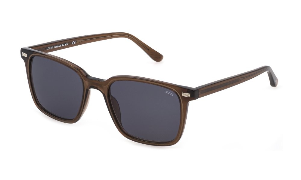 Sonnenbrillen Lozza Zilo bold 4 SL4290 (0B36) farbe marrone trasparente lucido gläser smoke 