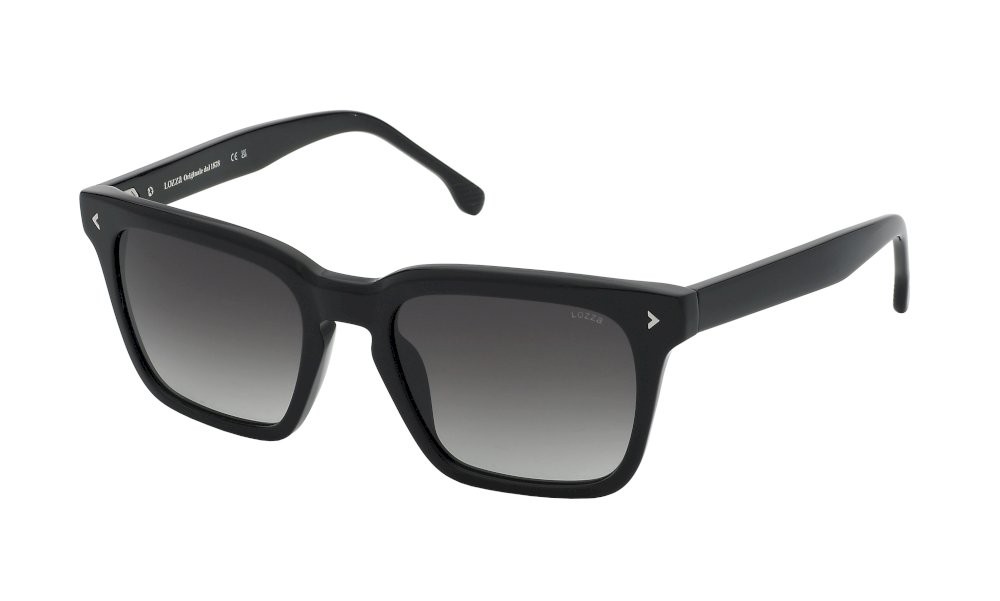 Occhiali da sole Lozza Ischia 4 SL4358 (0700) colore nero lucido lenti smoke gradient