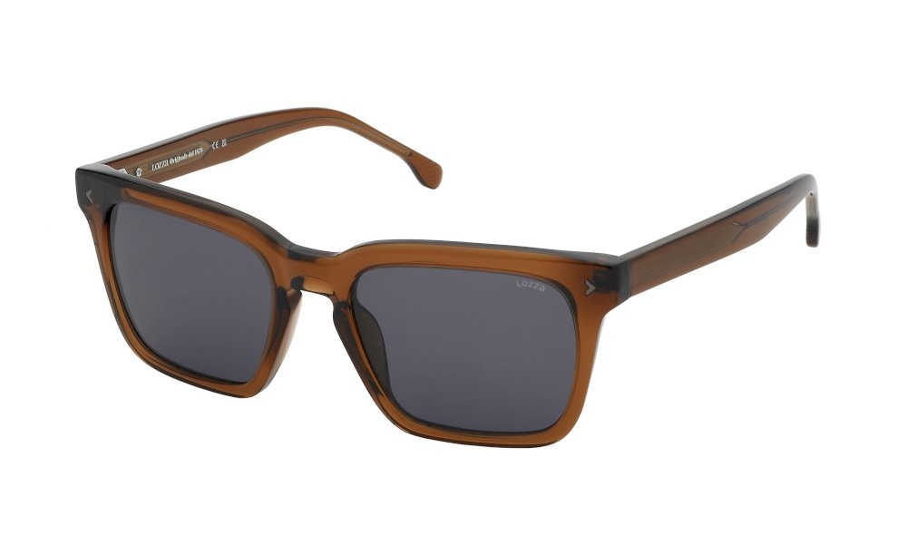 Occhiali da sole Lozza Ischia 4 SL4358 (0732) colore marrone bruciato lucido lenti smoke