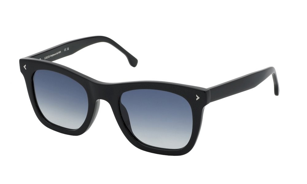 Occhiali da sole Lozza Ischia 5 SL4359 (0700) colore nero lucido lenti blue gradient blue