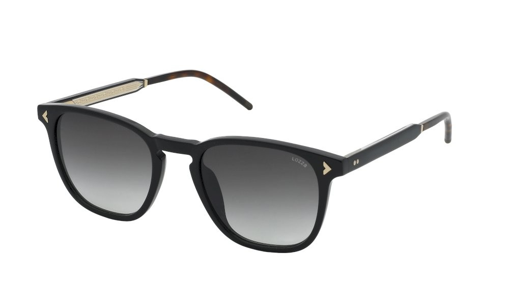 Sonnenbrillen Lozza Sorrento 10 Sorrento10 SL4362 (0700) farbe nero lucido gläser smoke gradient