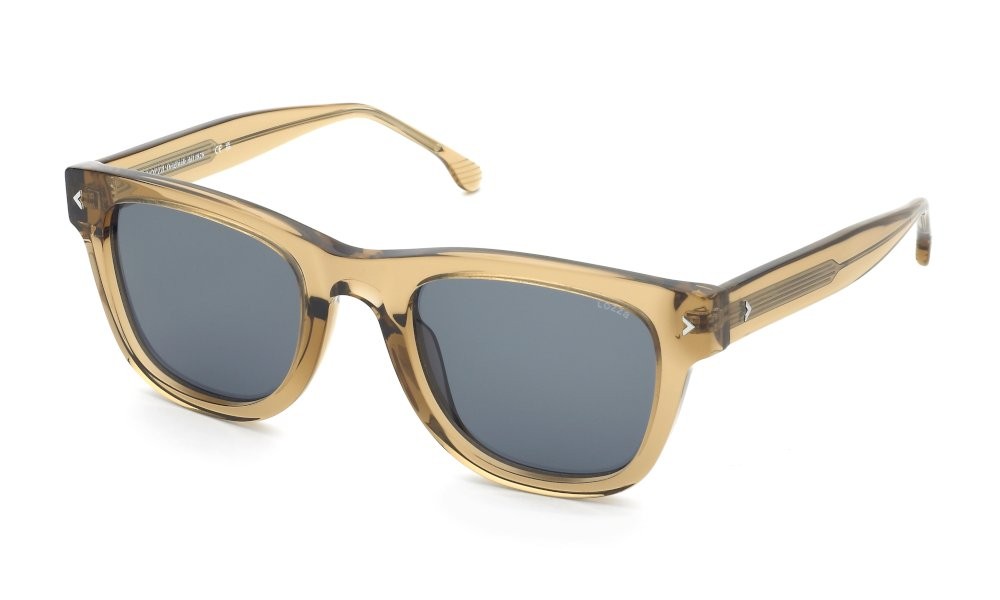 Sonnenbrillen Lozza Elba 3 SL4374 (0913) farbe beige trasparente lucido gläser smoke