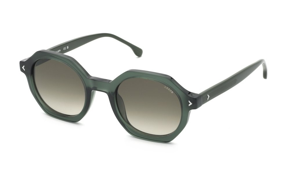 Occhiali da sole Lozza Elba 4 SL4383 (03GE) colore verde trasparente lenti green gradient